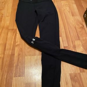 Under Armour Black legging white logo